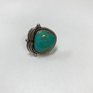 Genuine sterling silver and turquoise ring